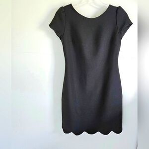 Camilyn Beth Black Scallop Dress Scoop Back